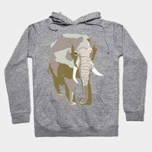 Elephant Contemporary Painting Digital Hoodie